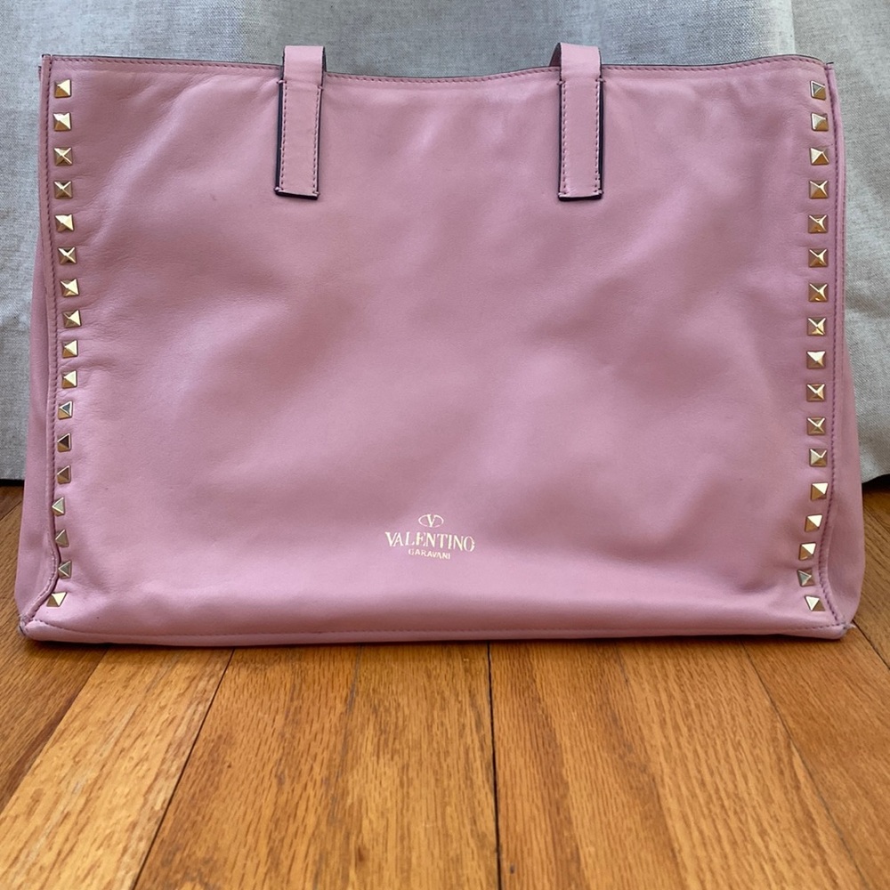 Valentino Pink Rockstud Tote Bag.